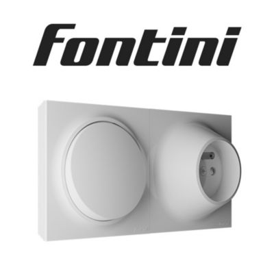 Va et vient + prise 2 pôles+terre Fontini Neo Evo blanc