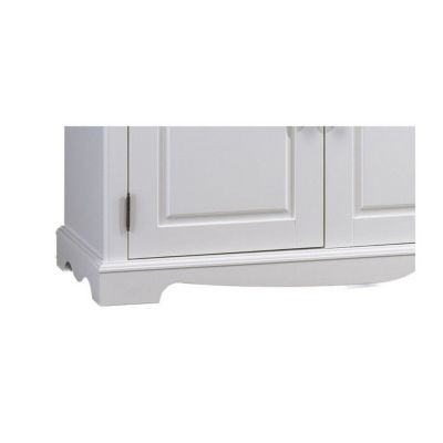 Vaisselier Blanc 5 Portes 5 Tiroirs 11 Niches Style Anglais L 146.6 H 186 P 42.5 cm - L 146.6 x l 42.5 x H 186 cm