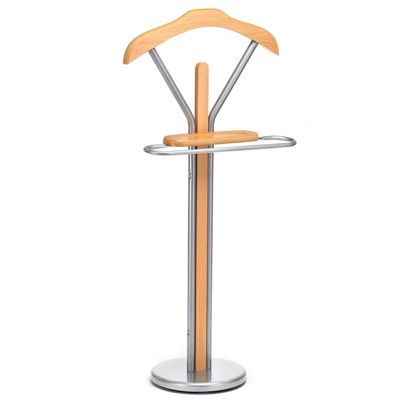 Valet FABIO, en métal laqué et MDF couleur hêtre