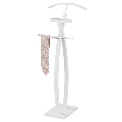 Valet ROBIN, en bois laqué blanc