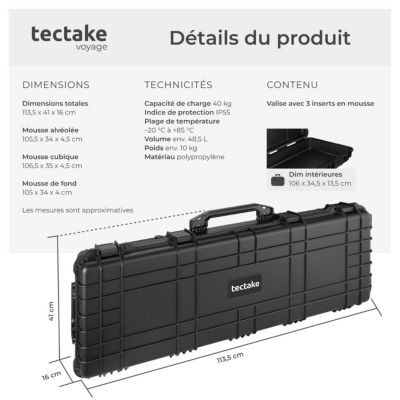 Doskocil Étui de protection pour pistolet coque rigide 12 x 8 x 2,75