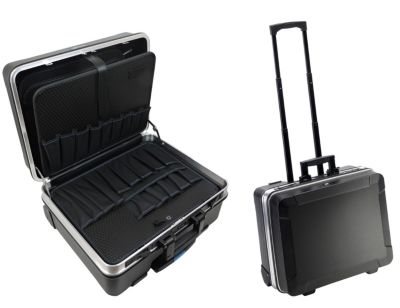 Valise rigide avec 2 roulettes et poignée télescopique - Malette à outils vide - FAMEX 600-L