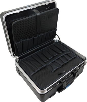 Valise rigide avec 2 roulettes et poignée télescopique - Malette à outils vide - FAMEX 600-L
