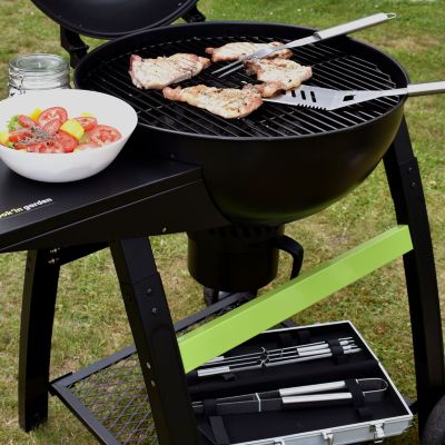 Valisette 9 ustensiles COOK'IN GARDEN CHEF BBQ - Accessoires en inox pour barbecue