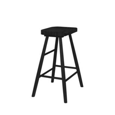 Vander - Tabouret de bar en bois H65,5cm - Noir
