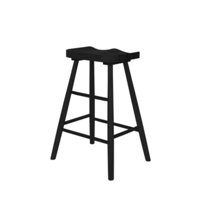 Vander - Tabouret de bar en bois H65,5cm - Noir