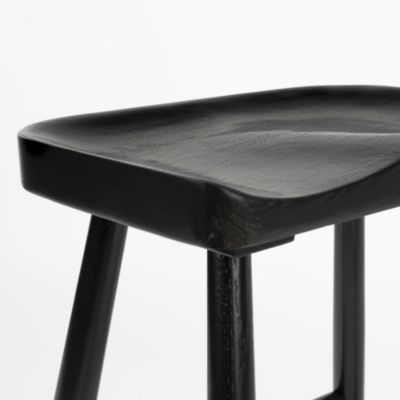 Vander - Tabouret de bar en bois H65,5cm - Noir