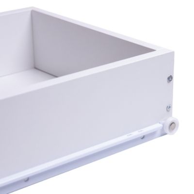 VANITII Coiffeuse LED Éclairage RGB 11 Tiroirs Blanc 130 x 55 x 81 cm