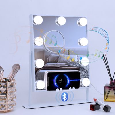 VANITII  Miroir de maquillage hollywood coiffeuse avec lumière 25x30cm - Enceinte Bluetooth