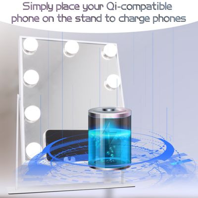 VANITII  Miroir de maquillage hollywood coiffeuse avec lumière 25x30cm - Enceinte Bluetooth