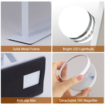 VANITII  Miroir de maquillage hollywood coiffeuse avec lumière 25x30cm