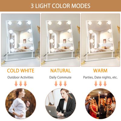 VANITII  Miroir de maquillage hollywood coiffeuse avec lumière 25x30cm