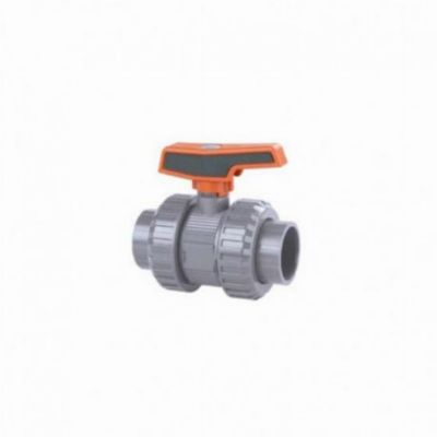 Vanne double union PVC-U 50 mm - Fermeture fiable pour bassin - Auga