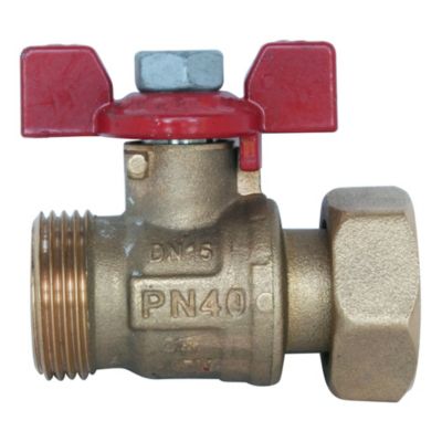 Vanne à sphère - Manette papillon - Mâle - Ecrou tournant 3/4"  (20/27) - Somatherm For You