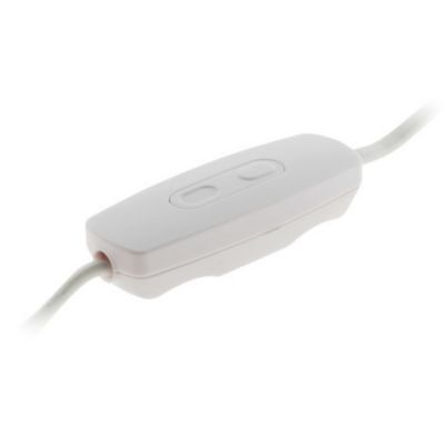 Variateur pour LED de 1 à 50 W précablé avec fiche 6A coloris blanc