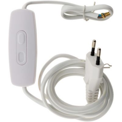 Variateur pour LED de 1 à 50 W précablé avec fiche 6A coloris blanc