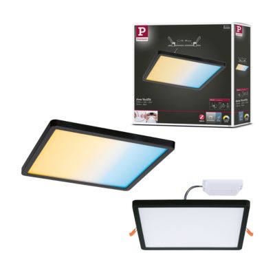 VariFit Panneau encastré LED Smart Home Zigbee 3.0 Areo IP44 carré 230x230mm  16W 1400lm Tunable White Noir gradable