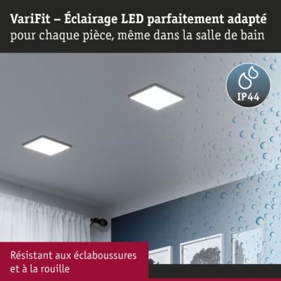 VariFit Panneau encastré LED Smart Home Zigbee 3.0 Areo IP44 carré 230x230mm  16W 1400lm Tunable White Noir gradable