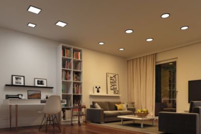 VariFit Panneau encastré LED Smart Home Zigbee 3.0 Areo IP44 carré 230x230mm  16W 1400lm Tunable White Noir gradable