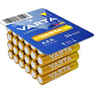 VARTA LONGLIFE AAA Big Box 24 - 24 piles LR03 (AAA) alcalines 1200 mAh