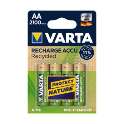 Varta - Piles Rechargeables Accu RECYCLED AA 2100 mAh Blister de 4 (pré-chargées)