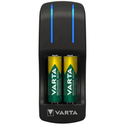 Varta - Pocket Chargeur + 4 piles rechargeables AA 1600 mAh