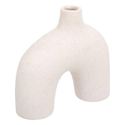 Vase arc Asy H18cm blanc - Atmosphera