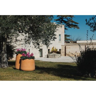 Vase au design moderne diamètre 93 H65 en polymère Impruneta résistant, pour l'intérieur et l'extérieur - Monacis