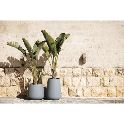 Vase au design moderne diamètre 93 H65 en polymère Impruneta résistant, pour l'intérieur et l'extérieur - Monacis