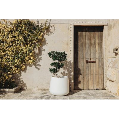 Vase au design moderne diamètre 93 H65 en polymère Impruneta résistant, pour l'intérieur et l'extérieur - Monacis