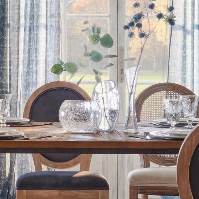 Vase bombé verre craquelé H23cm - Atmosphera Créateur d'intérieur