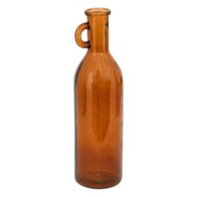 Vase bouteille en verre Ambre H 50 cm