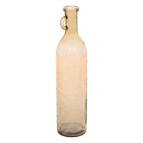 Vase bouteille en verre Rose clair H 75 cm