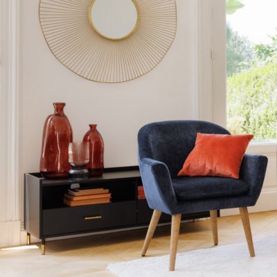 Vase bouteille "Uly" en verre recyclé H51cm ambre - Atmosphera Créateur d'intérieur