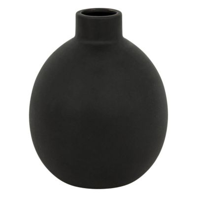 Vase céramique Rily noir H18cm - Atmosphera