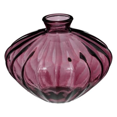 Vase "Candy" - verre recyclé - rose - H14 cm - Atmosphera