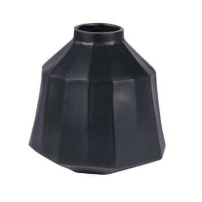 Vase Cannelle Juno Noir 23 cm Table Passion