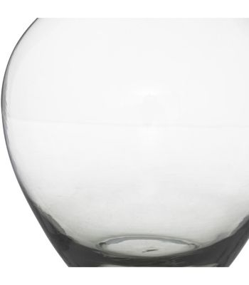 Vase col haut en Verre Gris H 38 cm