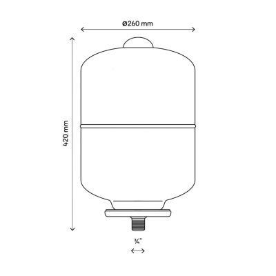 Vase d'expansion sanitaire Flomasta 18L