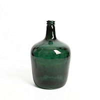 Vase décoratif en verre recyclé Jeanne vert 10L - l.24 x H.40 x Ø24 cm