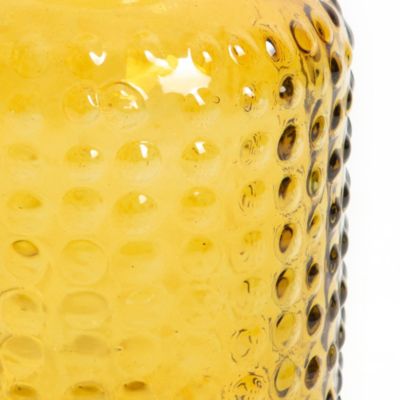 Vase décoratif en verre recyclé Point jaune 2,25L l.12 x H.20 x Ø12 cm