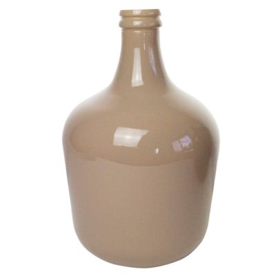 Vase décoratif style dame-jeanne en verre beige H.42 cm Deko&Co