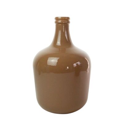 Vase décoratif style dame-jeanne en verre marron H.42 cm Deko&Co