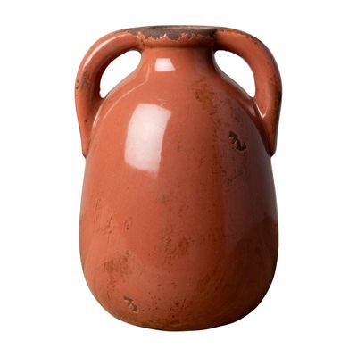 Vase à deux anses blush céramique 12x9cm