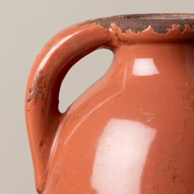 Vase à deux anses blush céramique 12x9cm