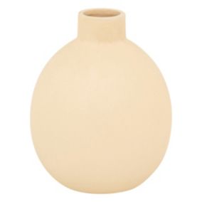 Vase en céramique mat Beige H 18 cm