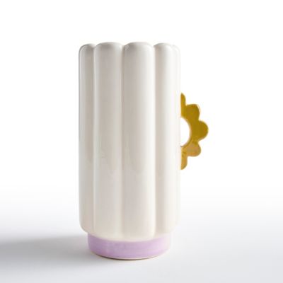 Vase en céramique blanc H.26 cm Maison Paloma x Castorama
