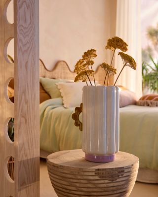 Vase en céramique blanc H.26 cm Maison Paloma x Castorama