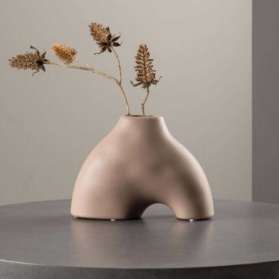 Vase en grès Kento - Rose clair