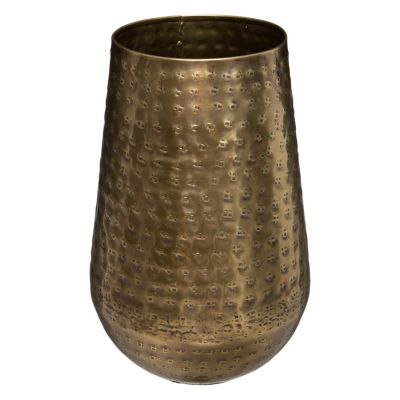 Vase en métal Oasis l.15 x H.23 cm doré brillant Atmosphera